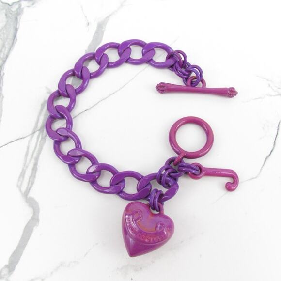 Rare Juicy Couture Purple Heart Bracelet - Picture 4 of 6